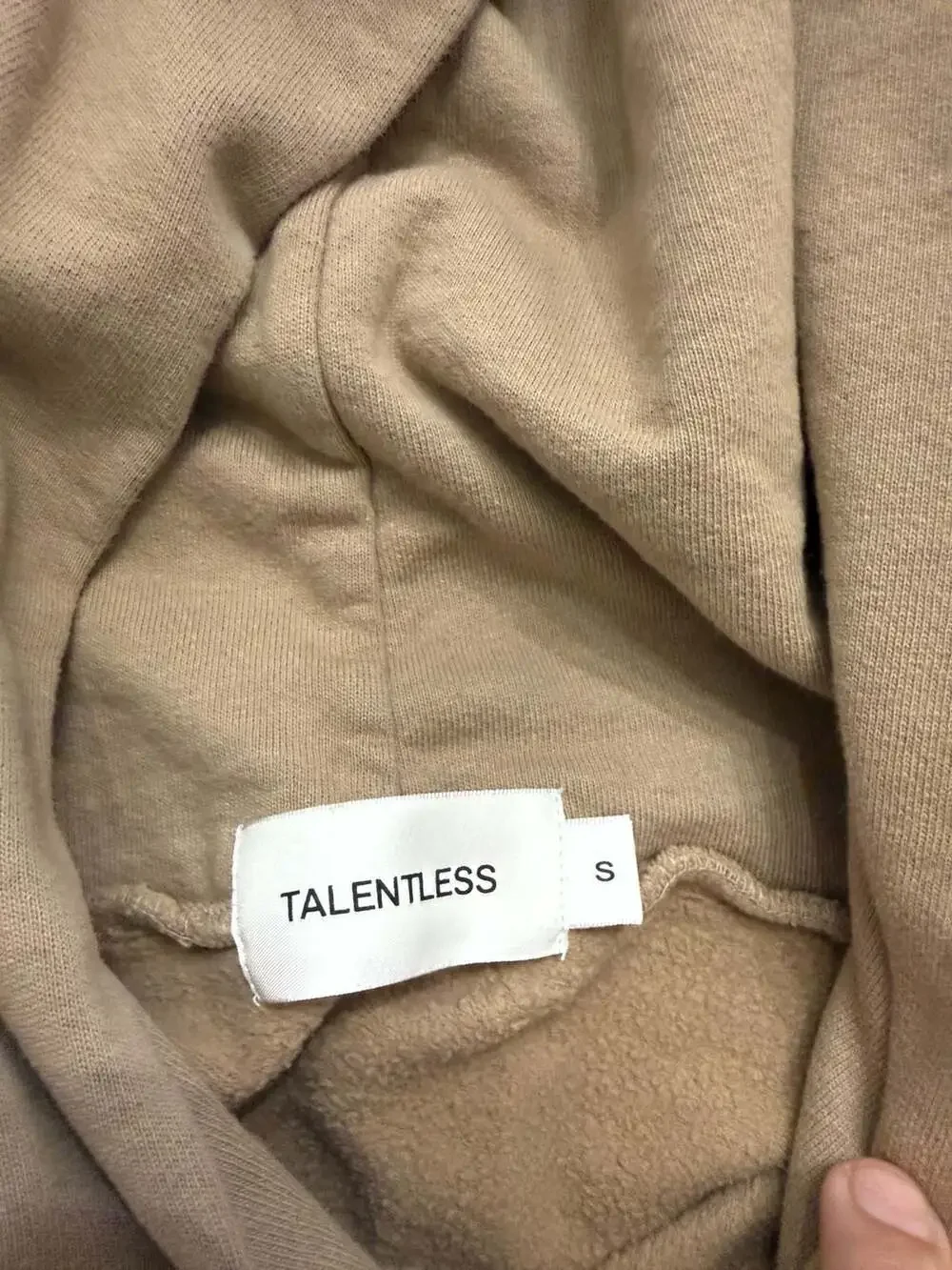 Talentless Hoodie Taupe Size S - Picture 3 of 5